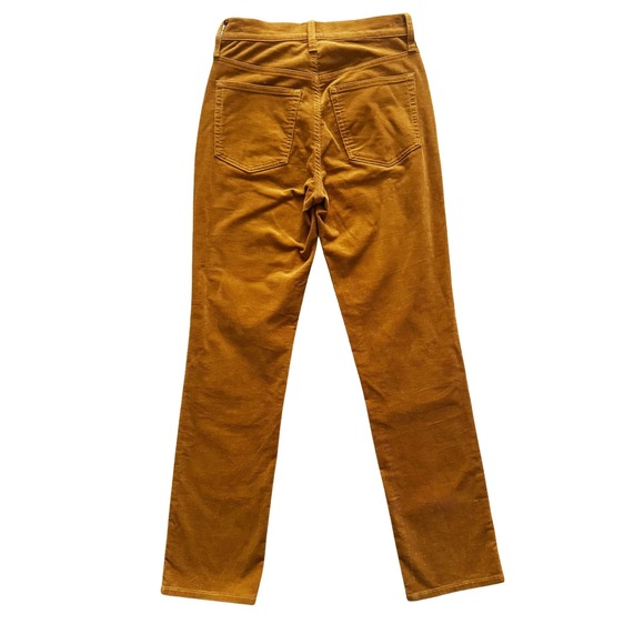 J Crew High Rise Straight Corduroy Pants Women's Size 24 26 Mustard Brown - Picture 13 of 13